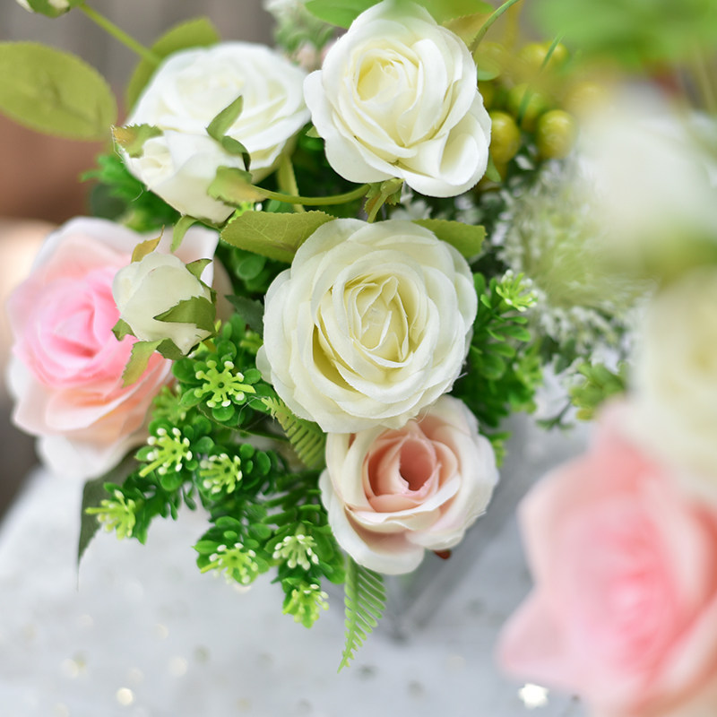 小清新玻璃瓶客厅假花摆件装x饰餐桌卧室摆放花卉仿真花盆栽花瓶,家居饰品,仿真花/假花,淘宝优惠券,粉丝福利购,淘宝优惠卷