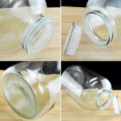 大容量泡酒玻璃瓶加厚泡酒罐50斤D磨砂口密封酒坛子专用酿酒罐酒