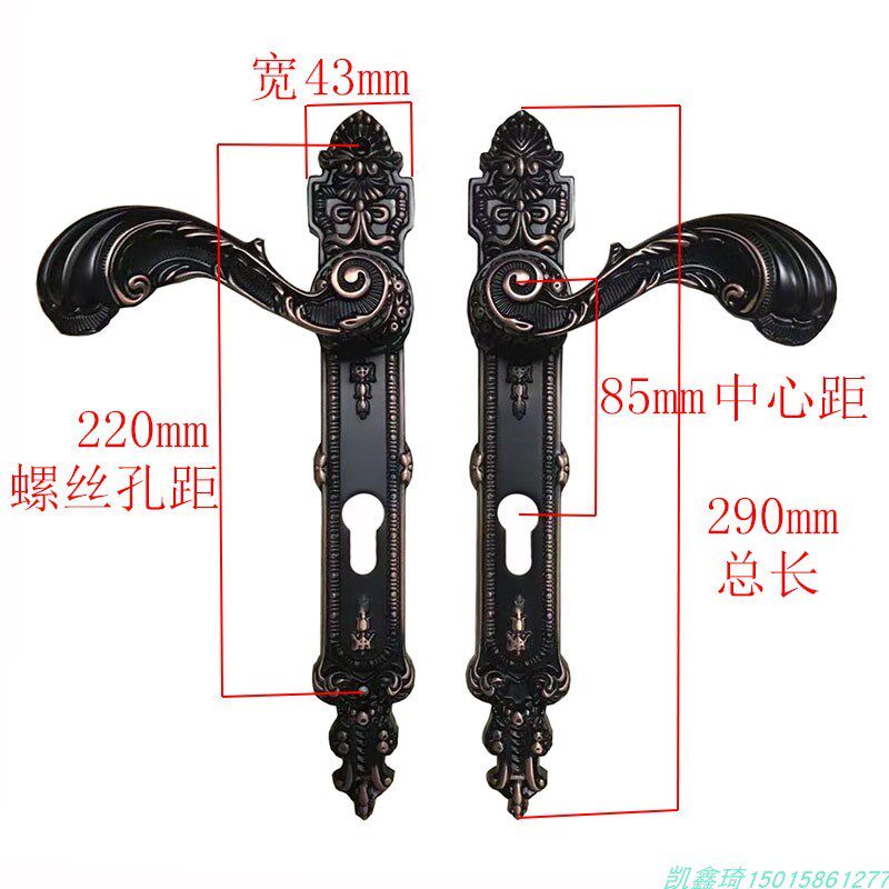 户外铝艺门执手锁欧式黑红古w大门锁单开门套装锁具庭院双开门把,基础建材,机械门锁,淘宝优惠券,粉丝福利购,淘宝优惠卷