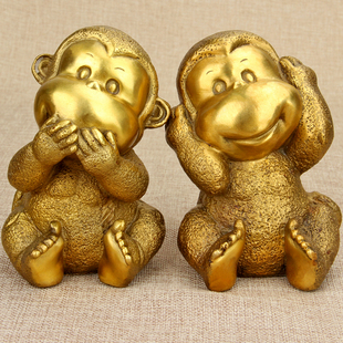 厚德居 铜猴摆件四不q猴家居装饰品客厅猴摆设生肖猴子摆件