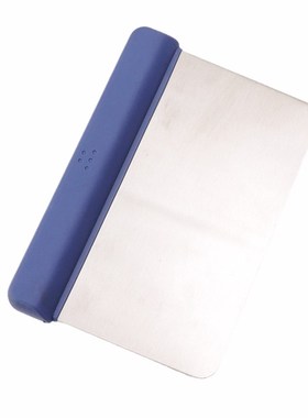 爱百巧 304不锈钢 面团切面刀 披萨切刀 圆角O刮板蓝色柄 烘焙工