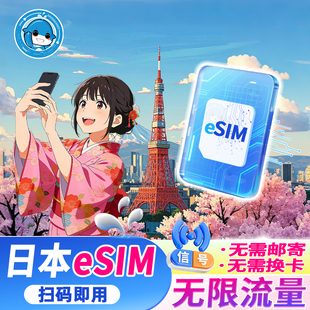 eSIM日本电话卡5G 15天东京大阪虚拟手机旅游卡 4G上网卡3
