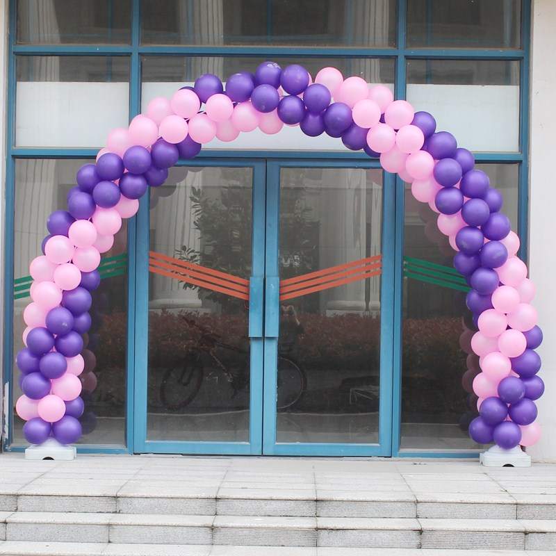 包邮pvc气球拱门10节杆子可拆卸立柱支架子大底座拱形门材料装饰