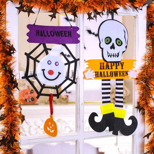 极速Halloween decorations Kindergarten class Classroom party