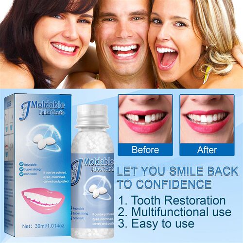 极速Dentes e gap dentes falsos slido cola resina faltando