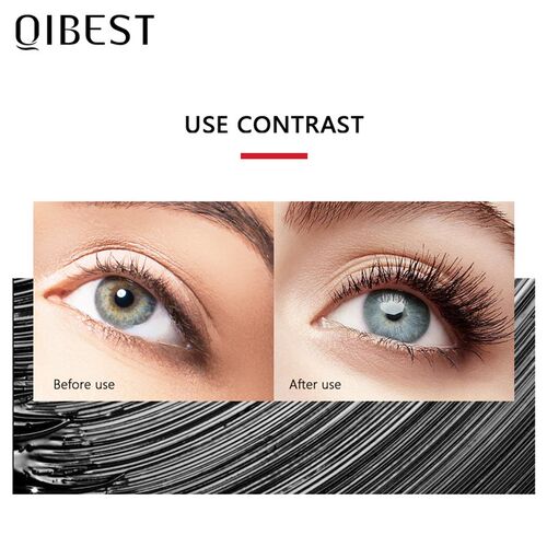 极速QIBEST Black Mascara Eyelashes Mascara 4D Silky Eyelashe