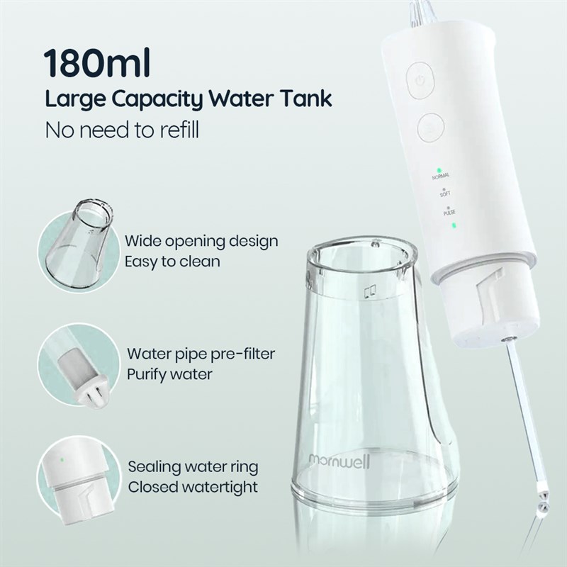 极速Mornwell F29 Dental Water Jet 3 Mode Water Flosser Oral - 实物图