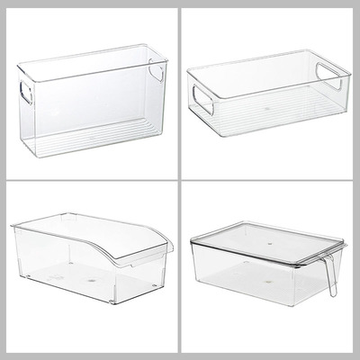 厨房冰箱柜收纳盒抽屉式冷冻室专用储藏盒收纳筐篮箱整理神器肉类