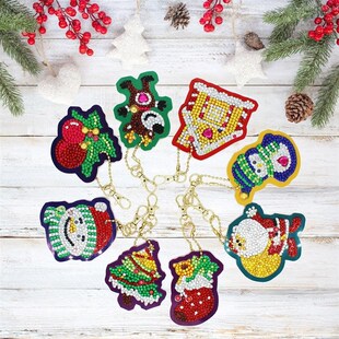 极速4 diamond Keyring Mosai DIY kinderen 8Pcs painting