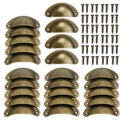 24Pcs Antique Shell Pull Handles Vintage Cabinet Knob Handle