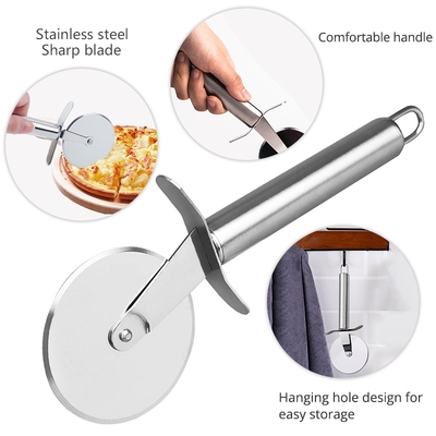 KONCO Stainless Steel Pizza Wheels & Cutter Round Pizza divi