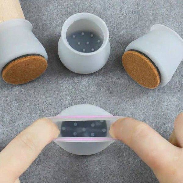 4Pcs Table Feet Caps Anti-slip Chair Leg Wood Floor