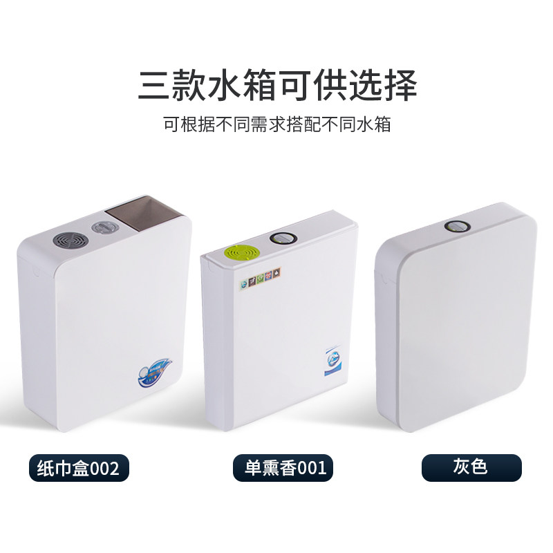 极速一体式式盖蹲板便器冲水箱整套装陶瓷蹲厕盆蹲坑S翻盖带隐藏