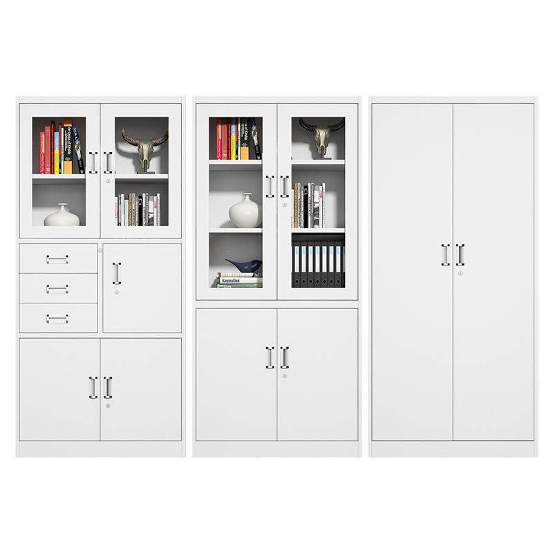 钢制文件柜办公资料柜档案凭证柜员工宿舍收纳储物柜带锁铁皮柜子