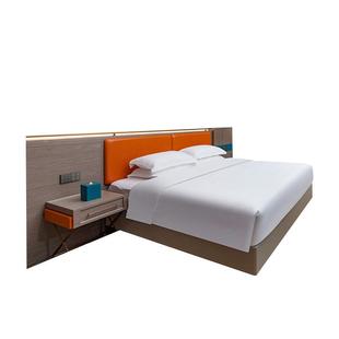 五星级温德姆酒店家具标间全套定制民宿床箱设计宾馆客房专用床