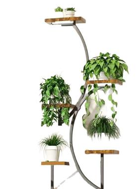 植物架室内异型置物架阳台铁艺墙壁多层装饰盆栽壁挂式花架逸