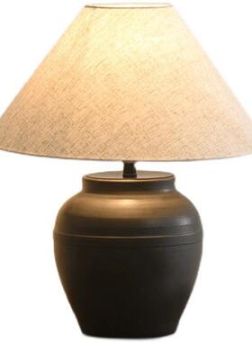 侘寂风台灯床头卧室桌面日式复古客厅摆件民宿装饰艺术禅意台灯