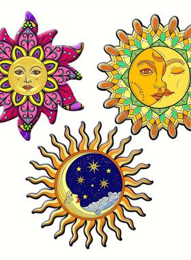 新品热销货源铁制家居壁饰壁挂工艺品太阳墙面装饰花园挂饰