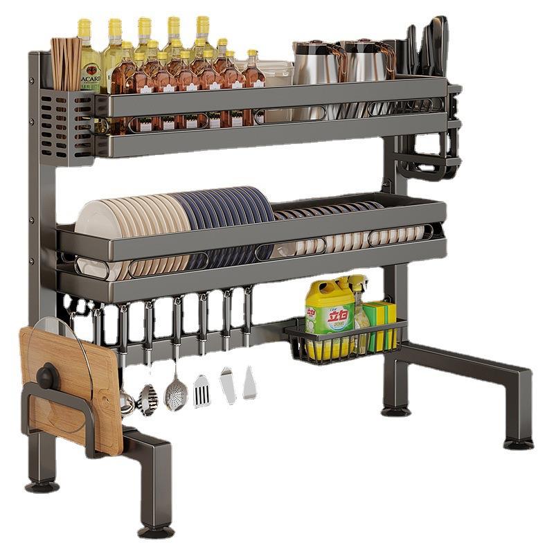枪置灰厨房水枪灰水槽槽物架台面碗盘收纳多架功能洗碗架水池碗碟