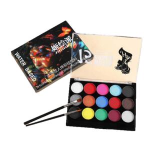 欧美儿童面部彩绘初学者进阶套装颜料画笔工具水彩可水洗儿童