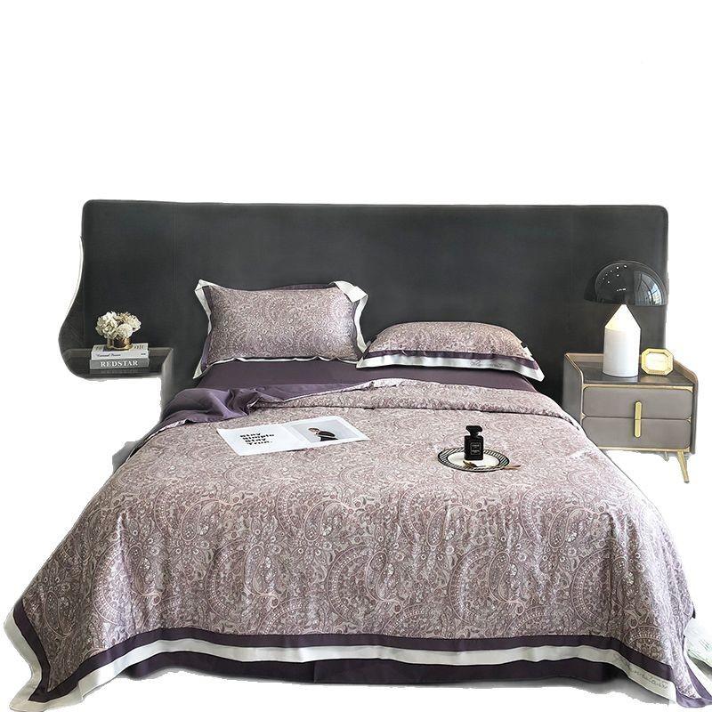 意式复古丝华丝丽冰空调被天锦丝高端印花夏DK凉被四件套床滑品