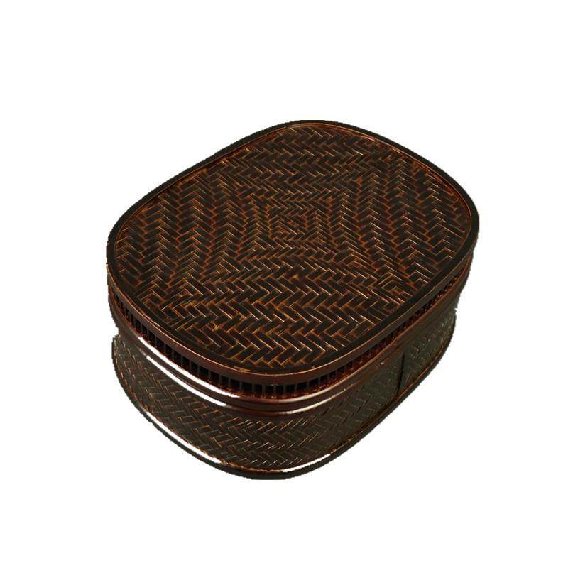 新品竹子编织篮子带盖茶具收纳盒竹制复古桌面整理礼品篮手提食盒,餐饮具,整套茶具,淘宝优惠券,粉丝福利购,淘宝优惠卷