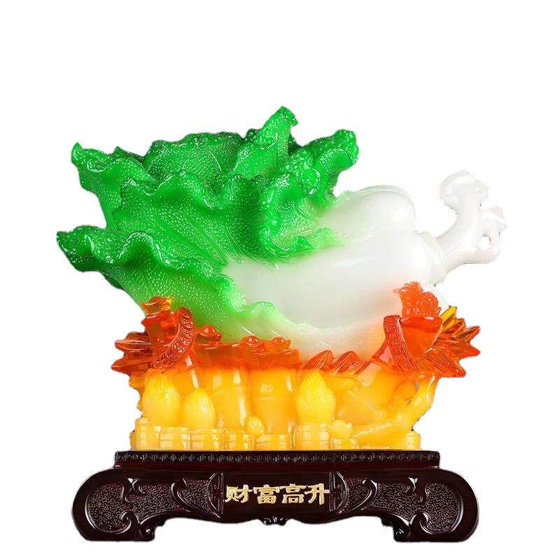财富节节高白菜摆件乔迁客厅玄关电视柜富贵竹子摆件开业商务礼品