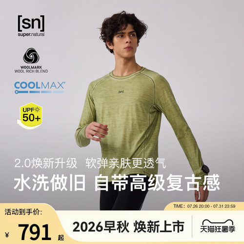 SN美利奴羊毛水洗长袖男