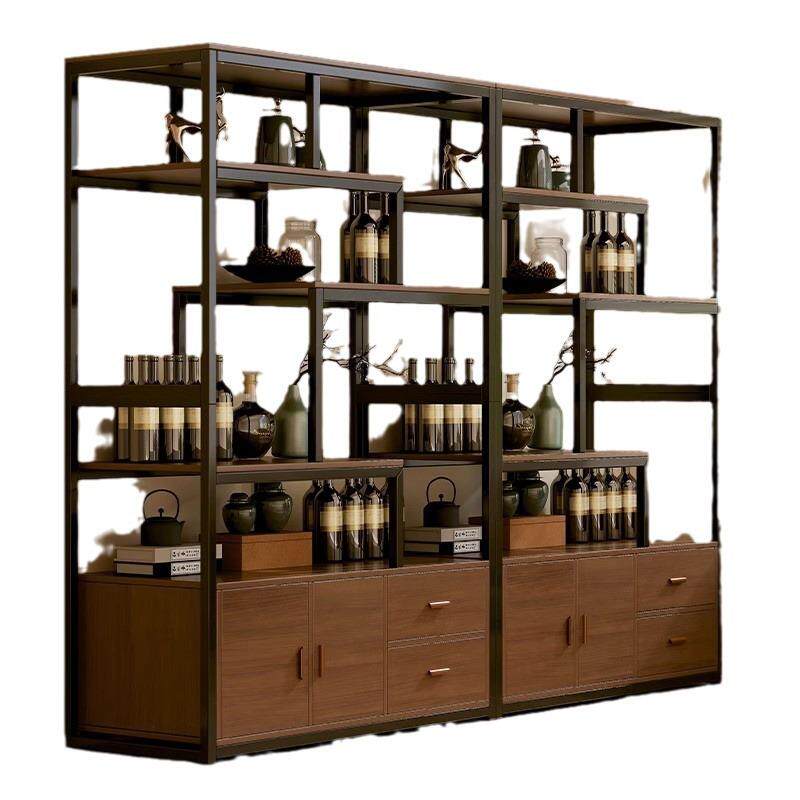 新中式烟酒展示柜陈列架美容院产品货架货柜礼品奖杯茶叶博览展柜