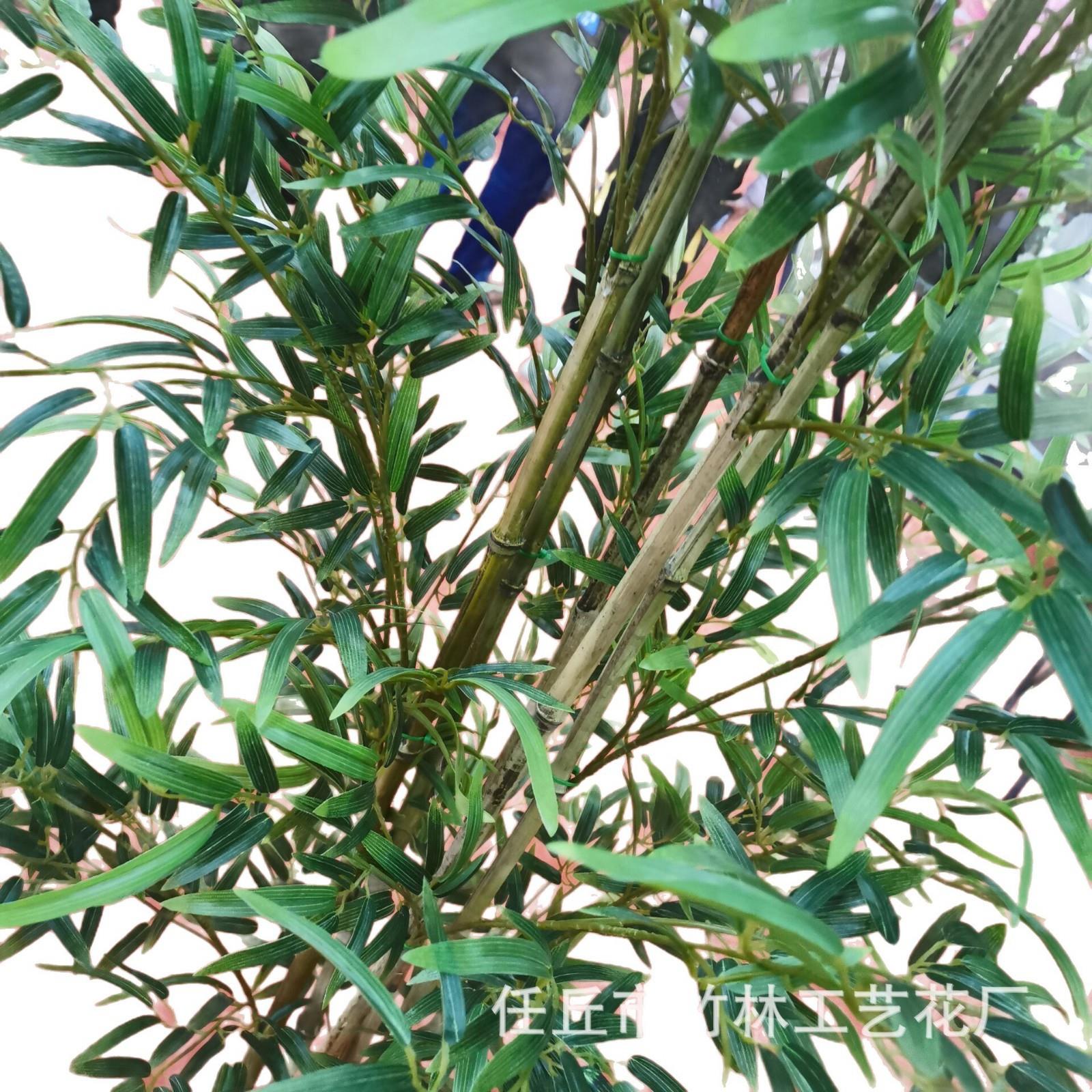 仿真竹子细水竹盆景细水毛竹客厅酒店装饰仿真绿竹叶竹艺装饰