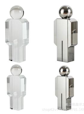 现代BJ-JYD1/创意机人水晶摆件客厅玄柜关电会所ktv器视床头柜民