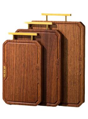 张小YEK泉厨黑金木菜板实木大小号抗菌砧板家实用木切菜粘檀板房