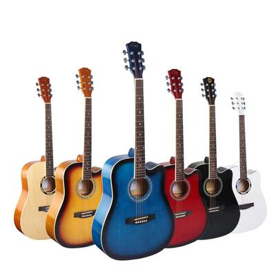 厂家直批新款经典guitar椴木亮光哑光民谣吉他4041寸乐器