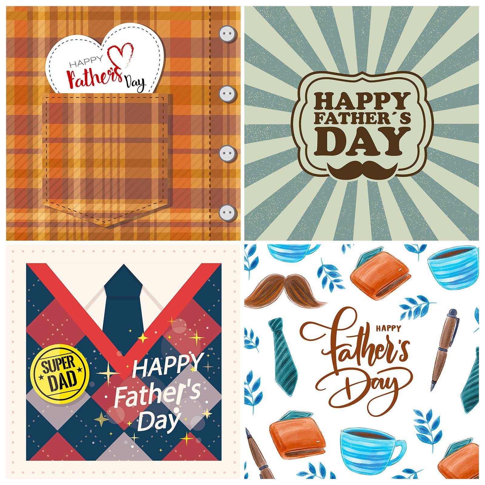 12张/包亚马逊新款父亲节节日礼物外包装饰纸diy卡片制作背景纸