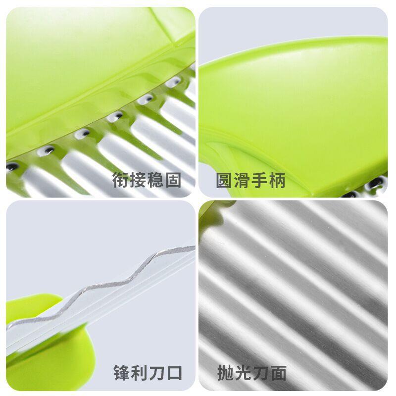 创意迷你不锈钢土豆切现货波浪形薯条切厨房小工具 多功能切菜器