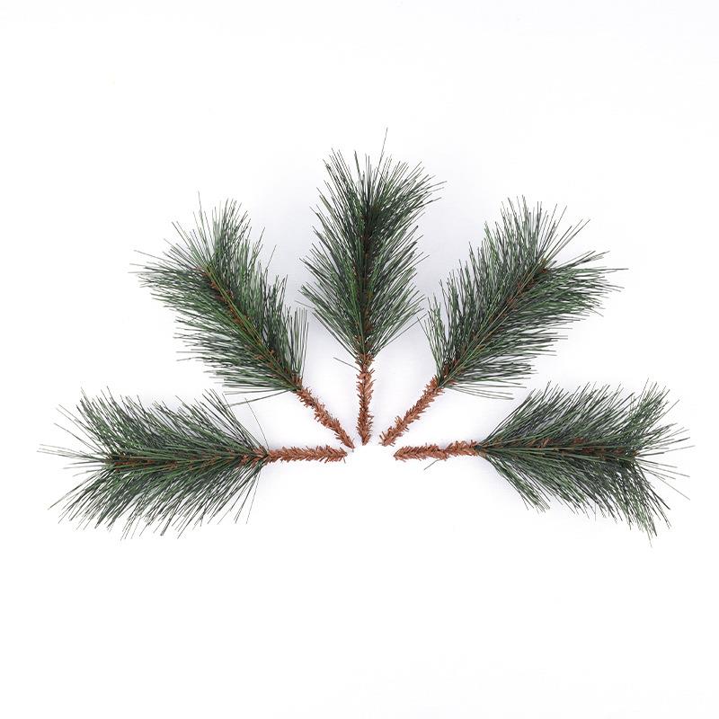 跨境人造假植物松针 圣诞节室内装饰背景墙壁挂松树绿植仿真松针