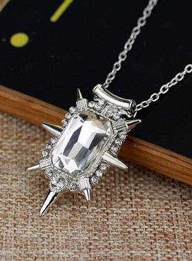 美剧童话镇 坏女巫zelina葛琳达项链带钻水晶吊坠锁骨链饰品