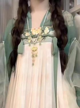 新中式国风汉服璎珞背云马面裙配饰明制流苏吊坠命锁项圈日常百搭