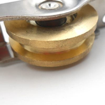 老式推拉木门下轨道轴承铜轮家具衣橱柜移门滑轮铜轨凹槽趟门配件