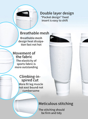 1 Pair Soccer Shin Guards Pad Plastic Soccer Guards Leg Prot