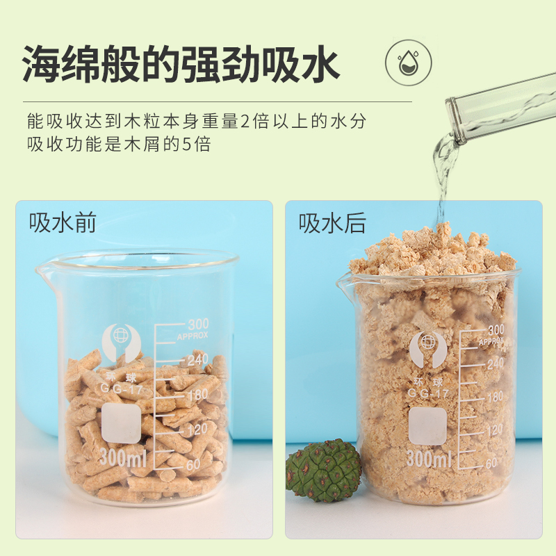 兔子除臭垫料仓鼠龙猫荷兰猪吸水木粒用品宠物猫砂猫吸尿替代木屑