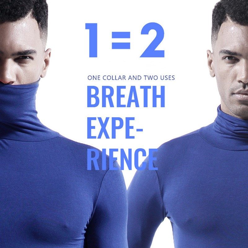 Winter High Collar Rashguard Mens Thermal Underwear Men Fir