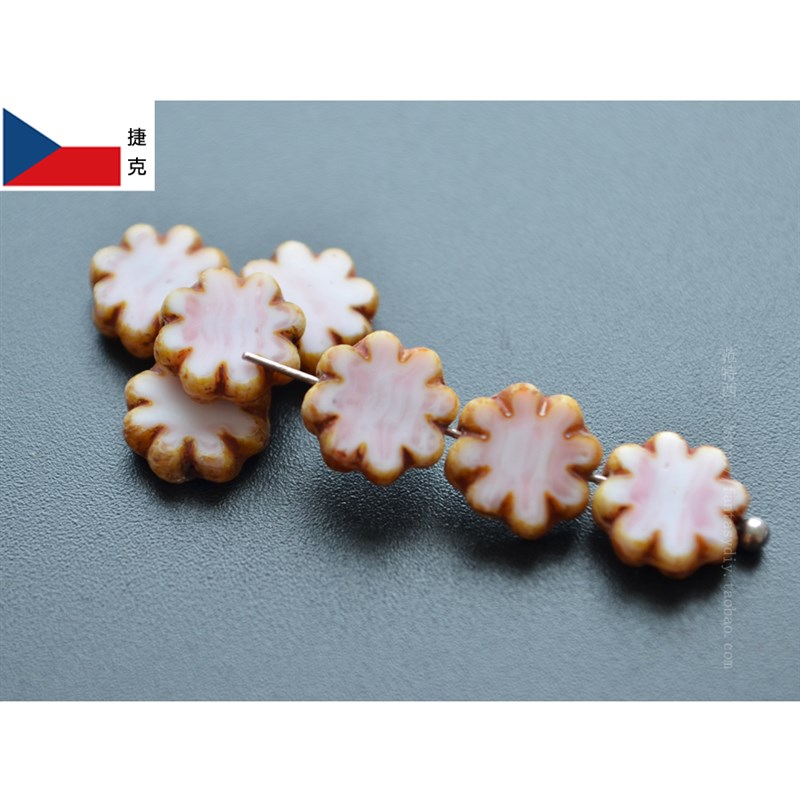 MRD枯粉   9mm金盏花造型捷克玻璃珠 手工diy绕线珠串编织小花朵