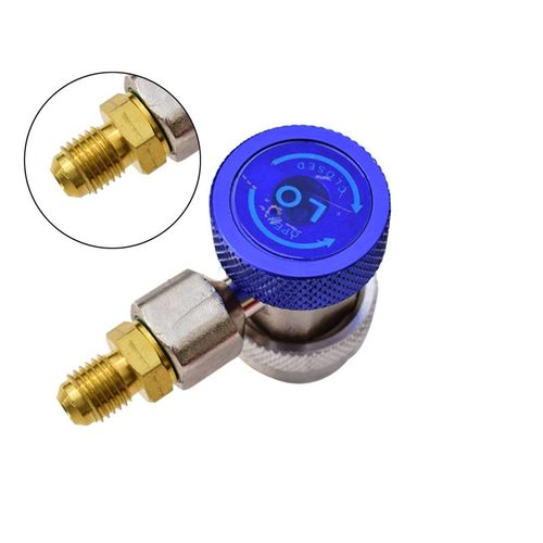 90 Degree AC Air Conditioner High Low R134a Quick Coupler Ad