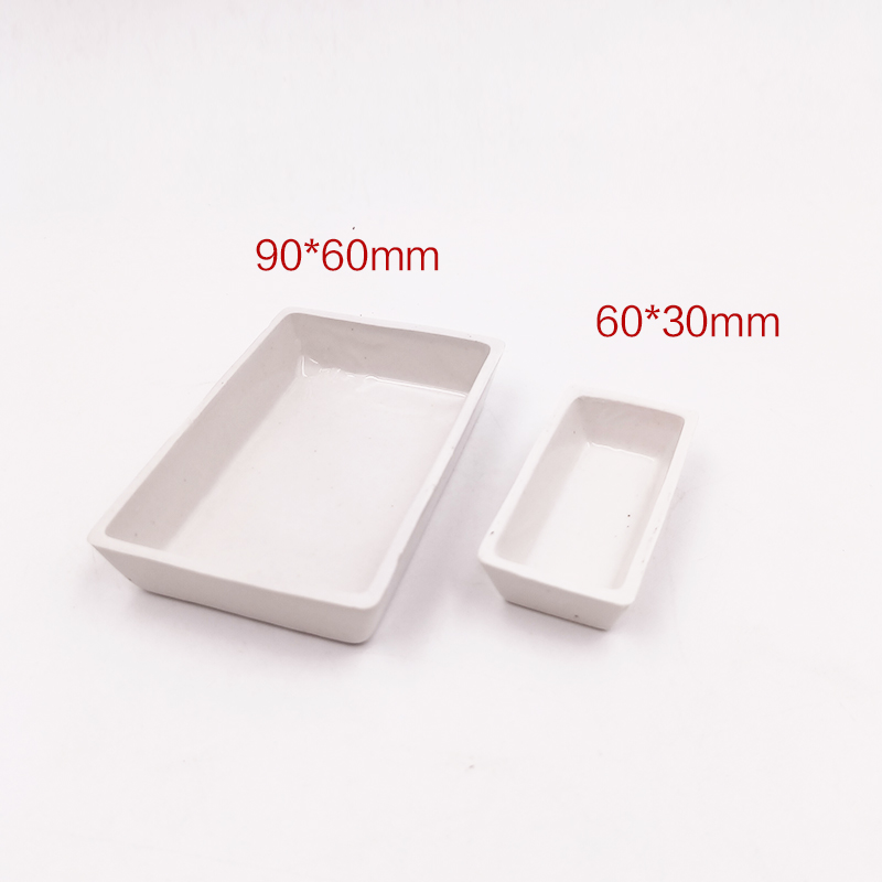 瓷方舟长方舟灰份皿燃烧舟方形瓷舟 60X30mm 90X60mm化学实验器材
