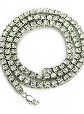 Hip hop mens hot style hip hop 1 row diamond alloy necklace