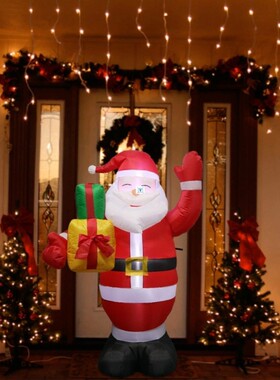 极速OurWarm Inflatable Santa Claus Night  Figure Outdoor