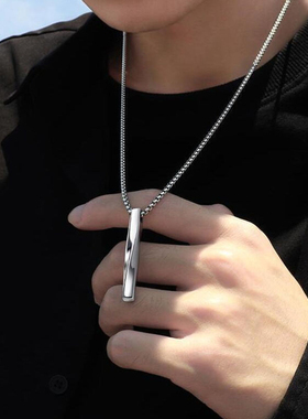 2023 Hot Classic Pendant Necklace Men Simple Stainless Steel