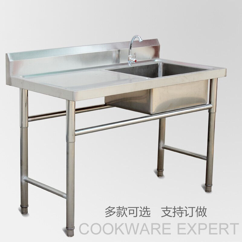 析沐不锈钢水槽单水槽洗菜盆样式洗碗池简易洗菜池饭店厨房商用一