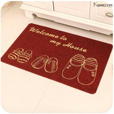 The door mats on the doormat mat  mat door rub kitch
